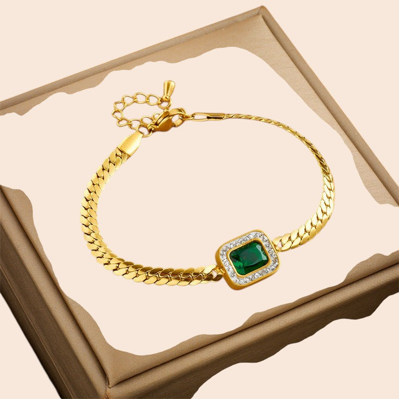 Emerald Luxe Necklace & Bracelet Set