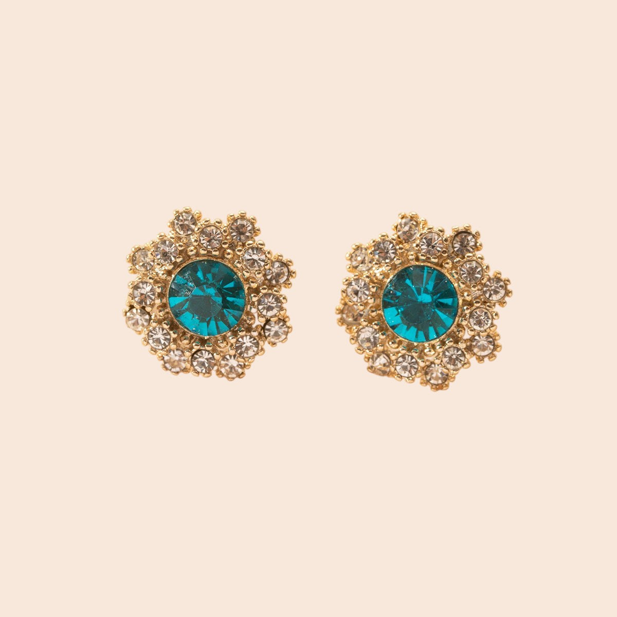 Vintage Floral Crystal Jewelry Set