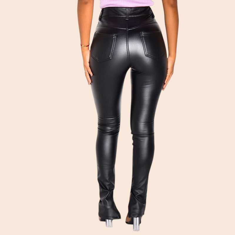 High Waist Faux Leather Leggings