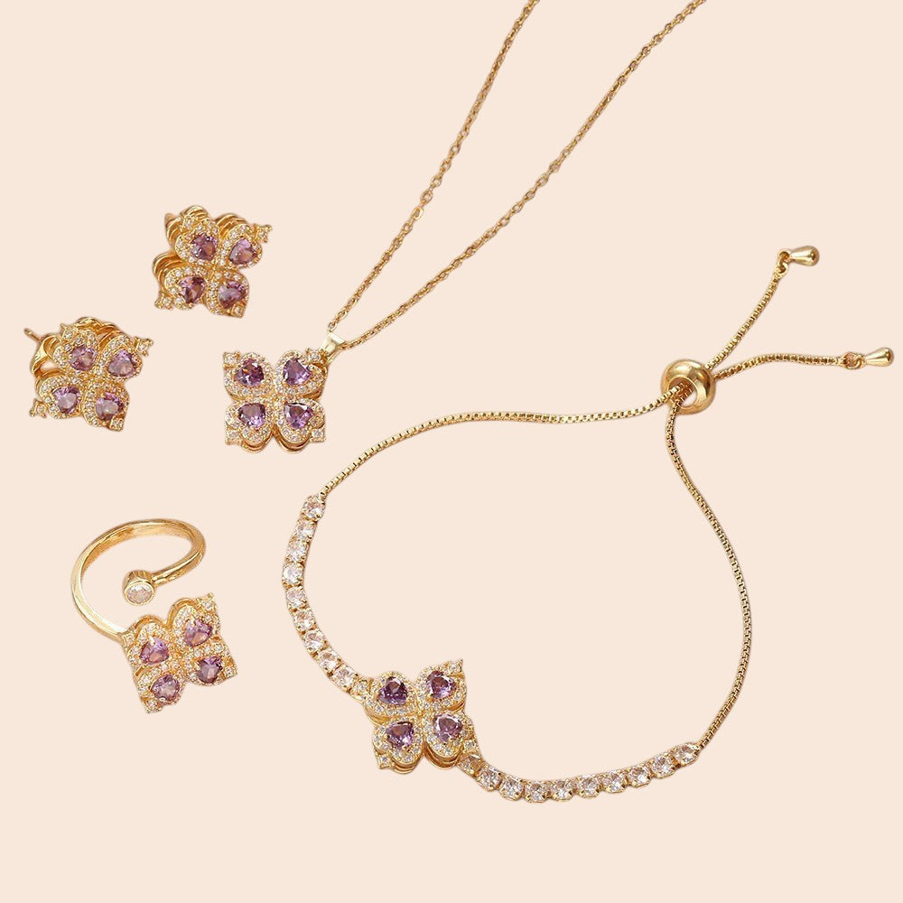Lavender Bloom Jewelry Set