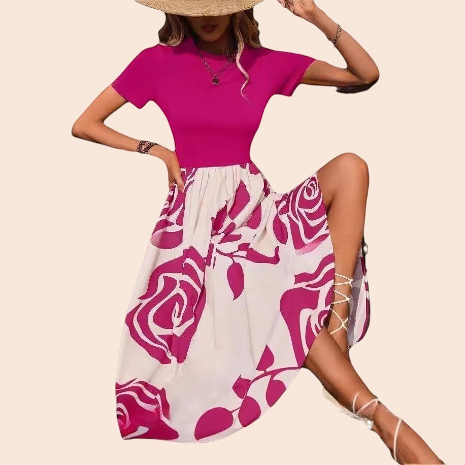 Rosé Bloom Midi Dress
