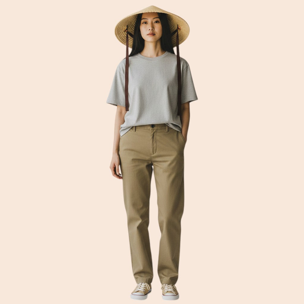 My Store wide brim straw sun hat with adjustable chin ties, perfect for beach vacations and sunny days.