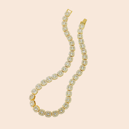 Full-Blown Diamond Ice Sugar Chain Necklace