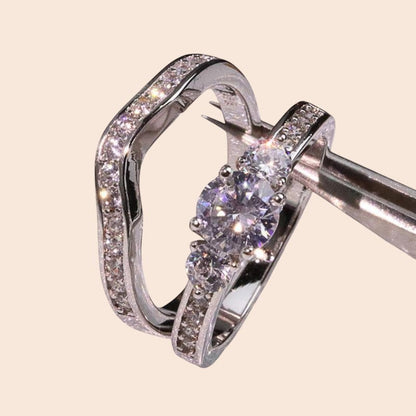 Radiant Promise Couple Ring Set – Timeless Love Edition