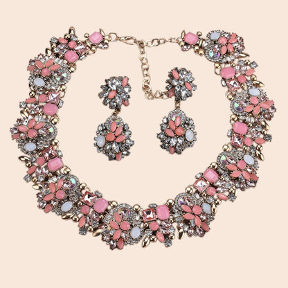 Vintage Luxe Crystal Jewelry Set – Regal Statement Glam
