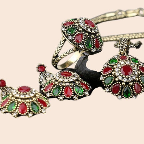Vintage Royal Gemstone Jewelry Set – Heirloom Elegance