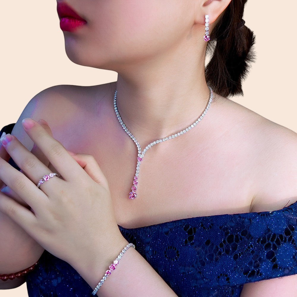 Paris Blush Crystal Jewelry Set