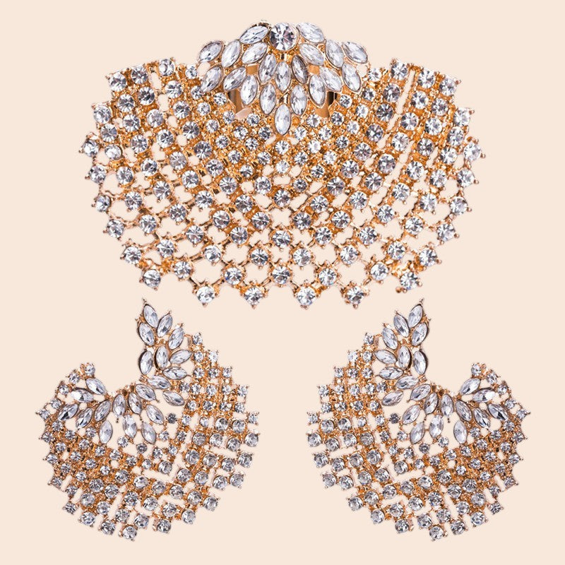 Crystal Cascade Statement Jewelry Set – Luxe Evening Glamour