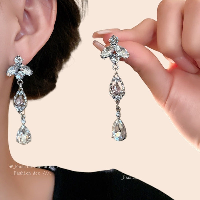 Diamond Crystal Drop Jewelry Set – Luxe Evening Glamour
