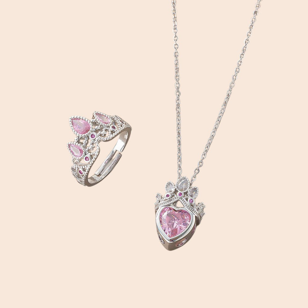 Pink Crown Heart Jewelry Collection