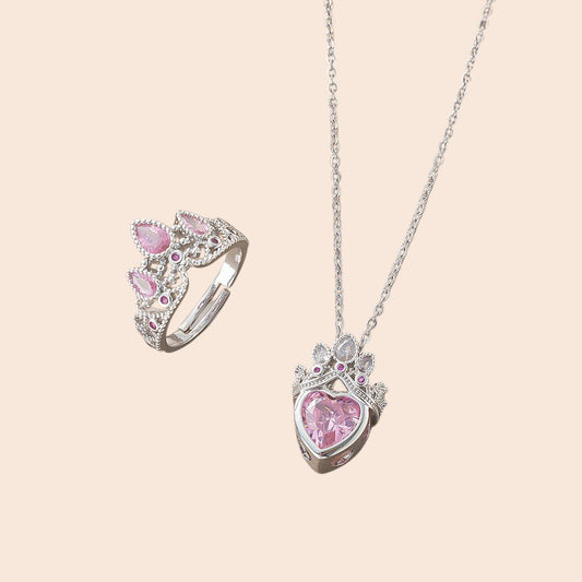 Pink Crown Heart Jewelry Collection