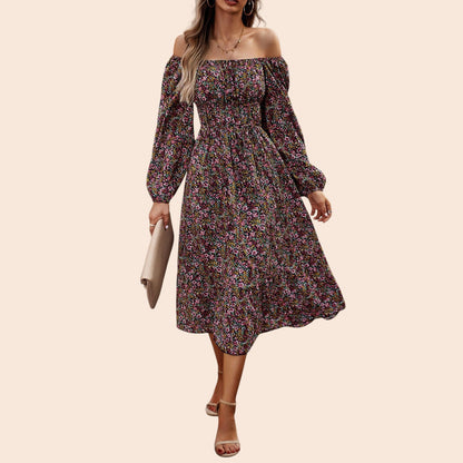 Off-Shoulder Floral Maxi Dress