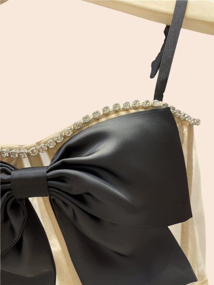 Luxe Bow Mesh Corset Top