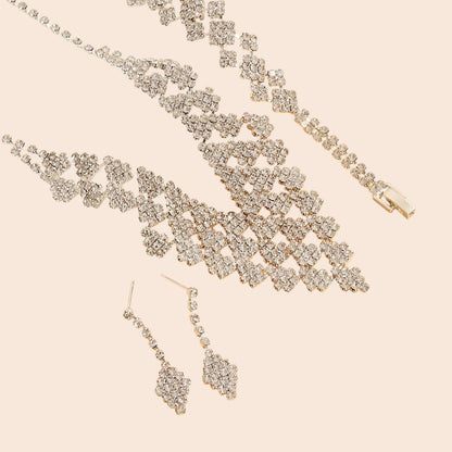 Luxury Diamond Crystal Jewelry Set
