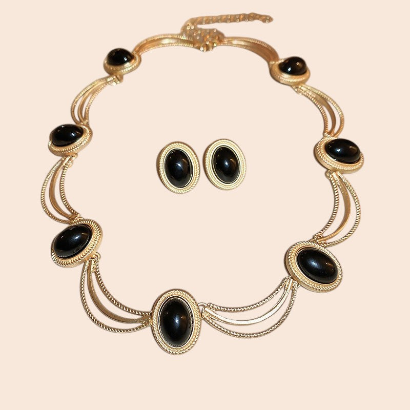 Vintage Gemstone Statement Jewelry Set