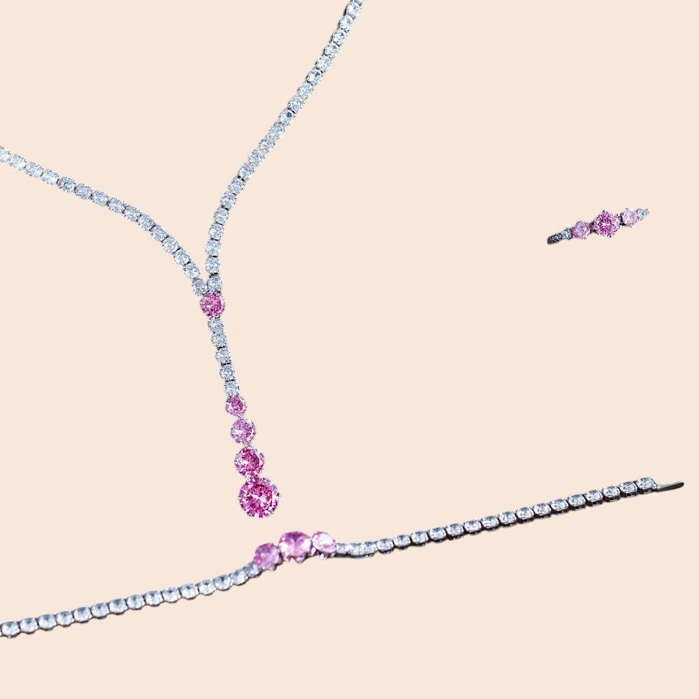 Paris Blush Crystal Jewelry Set