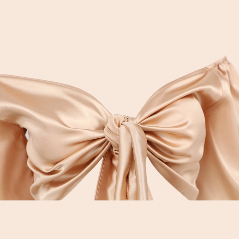 Luxe Satin Bow Crop Top