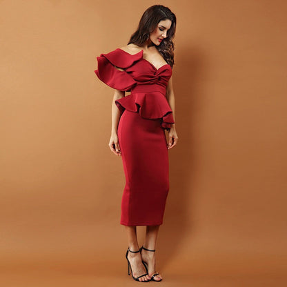 Celeste Sculpted Midi Dress