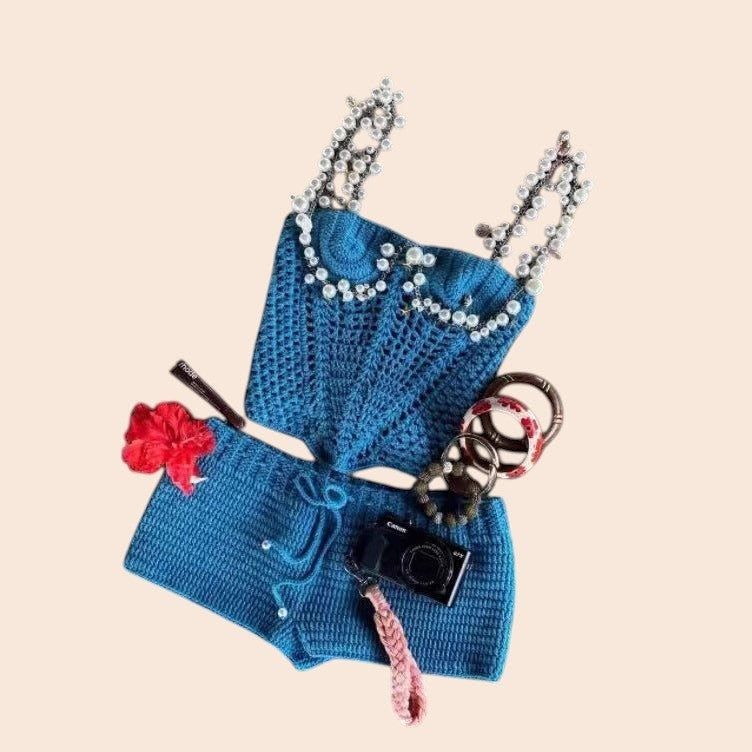 Pearl Crochet Beachwear Set