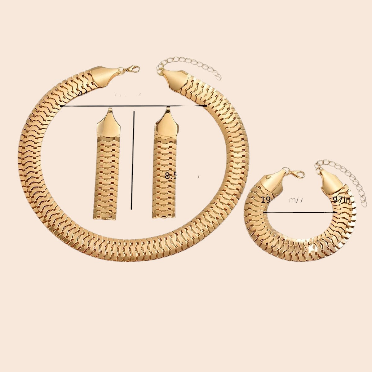 Luxury Wheat Chain Jewelry Set