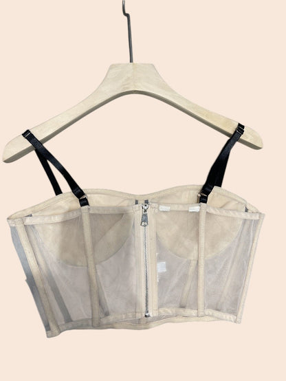 Luxe Bow Mesh Corset Top