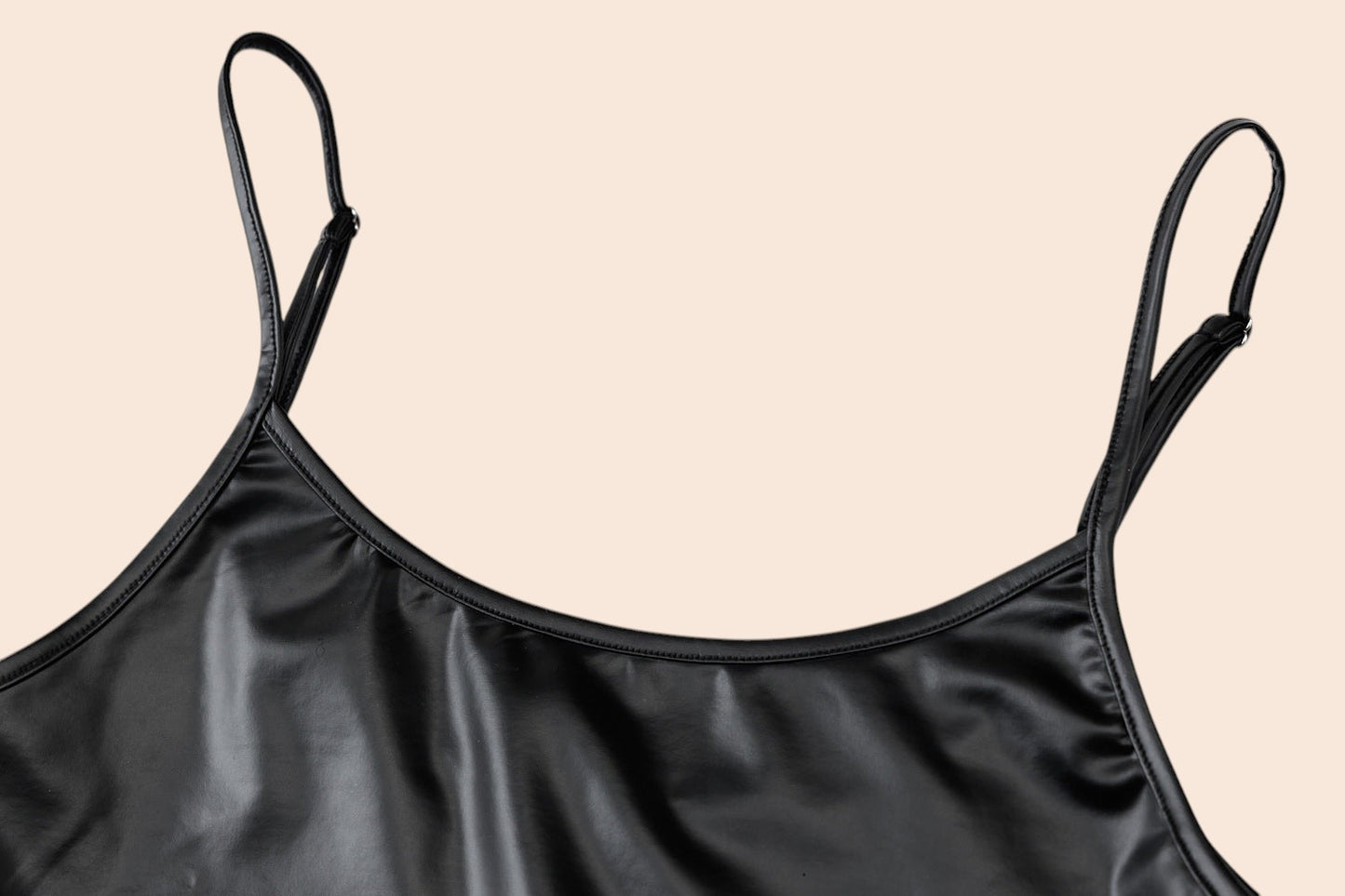 Faux Leather Sculpt Jumpsuit
