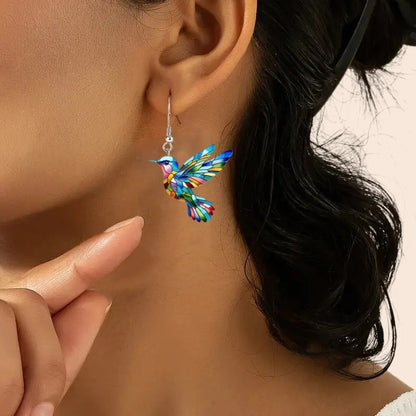 Rainbow Hummingbird Jewelry Set