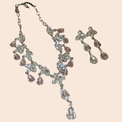 Diamond Crystal Drop Jewelry Set – Luxe Evening Glamour