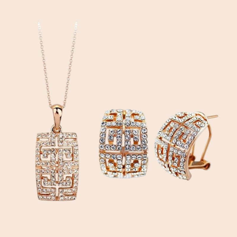 Radiant Crystal Luxe Jewelry Set – Timeless Glamour