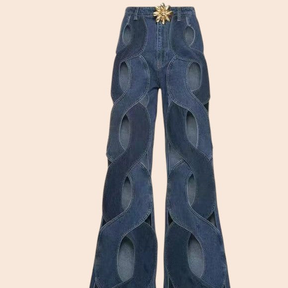 Cutout Flare Denim Jeans – Runway Street Edition