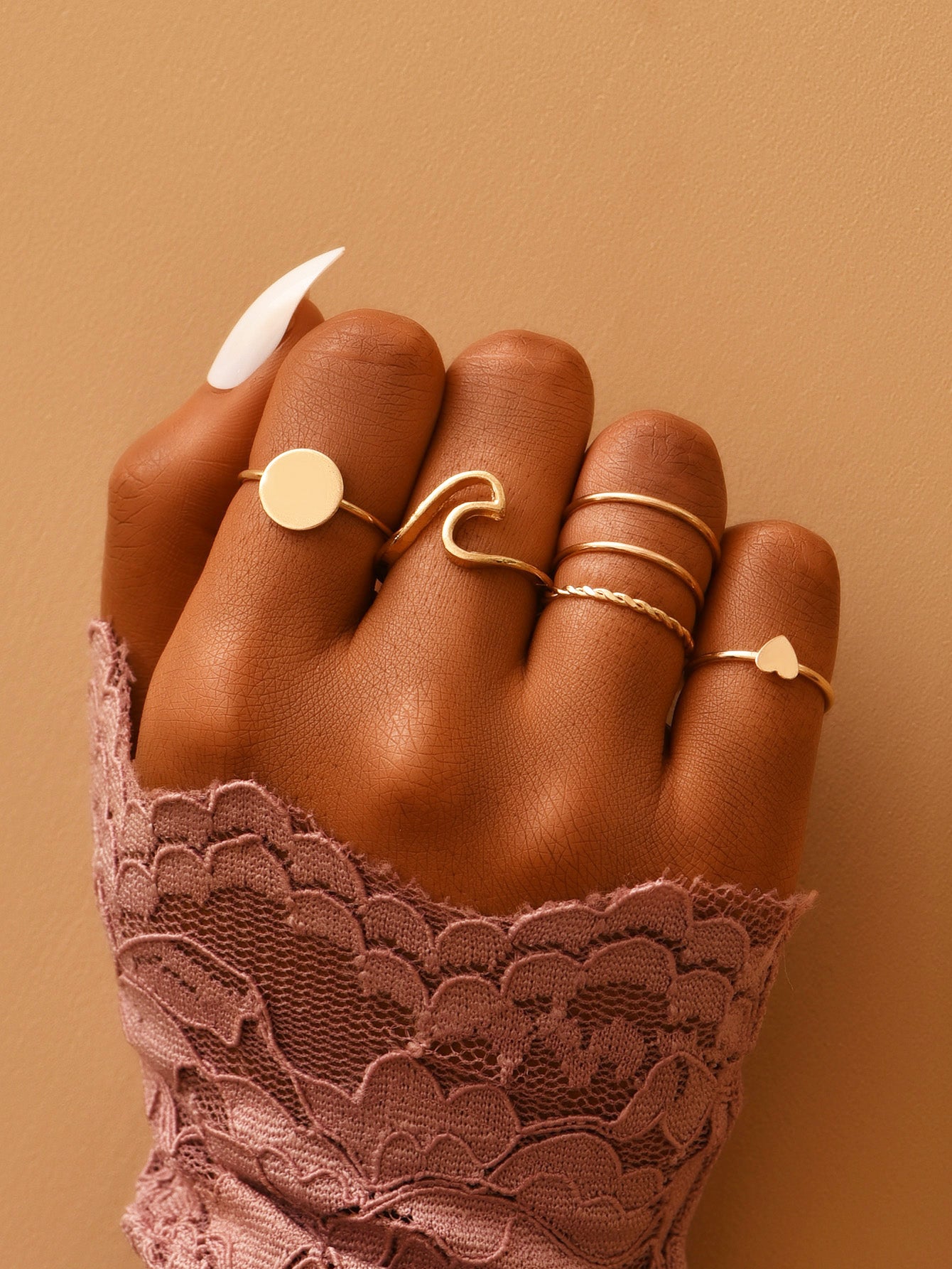 Golden Harmony Ring Set – Minimalist Luxe Collection