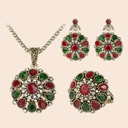 Vintage Royal Gemstone Jewelry Set – Heirloom Elegance