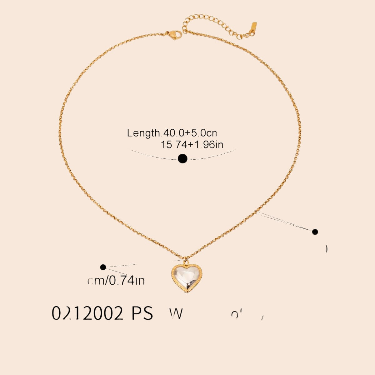 Luxe Heart Charm Jewelry Set
