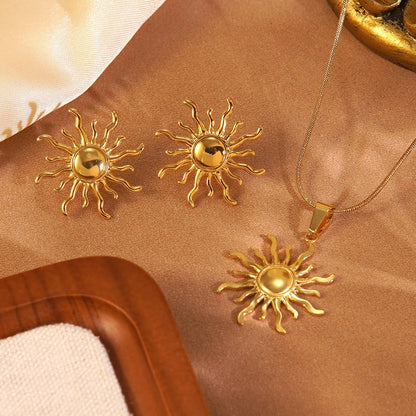 Luxury Gold Floral Jewelry Set Collection
