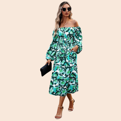 Off-Shoulder Floral Maxi Dress