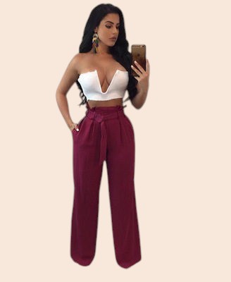 Chic High-Waist Wide-Leg Trousers