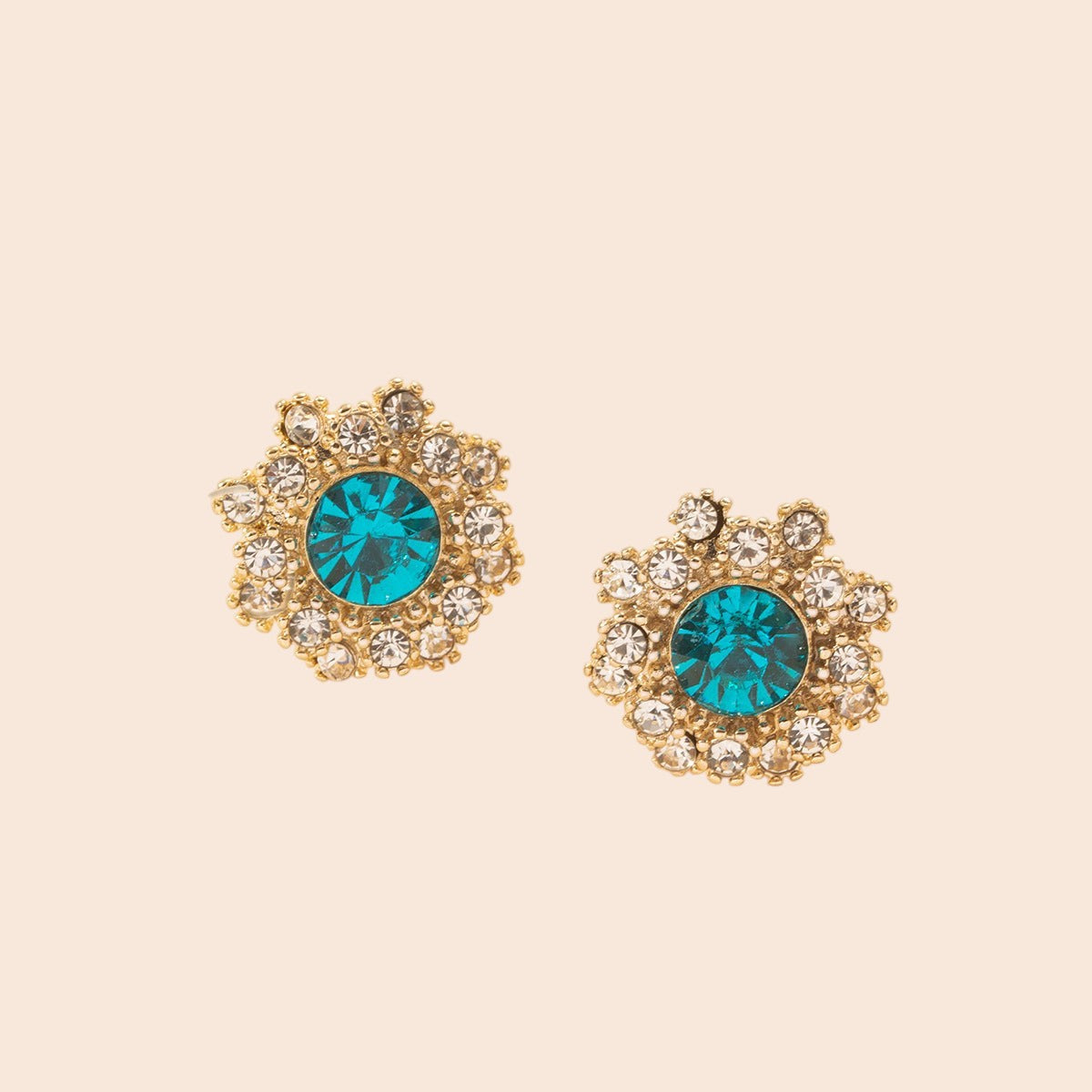 Vintage Floral Crystal Jewelry Set