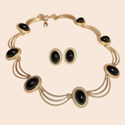 Vintage Gemstone Statement Jewelry Set
