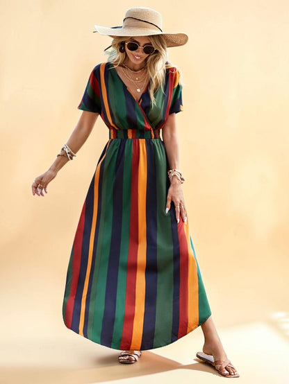 Sunset Stripe Maxi Dress