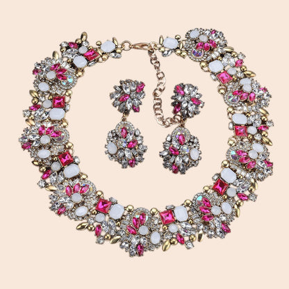 Vintage Luxe Crystal Jewelry Set – Regal Statement Glam