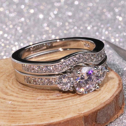 Radiant Promise Couple Ring Set – Timeless Love Edition