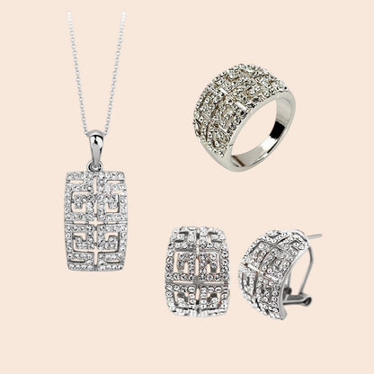 Radiant Crystal Luxe Jewelry Set – Timeless Glamour