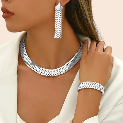 Luxury Wheat Chain Jewelry Set