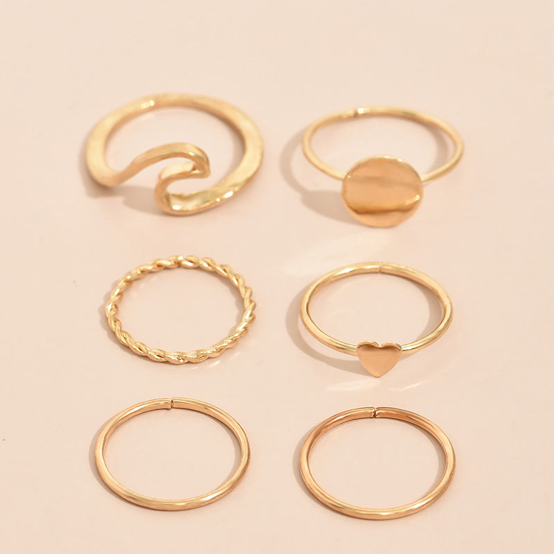 Golden Harmony Ring Set – Minimalist Luxe Collection