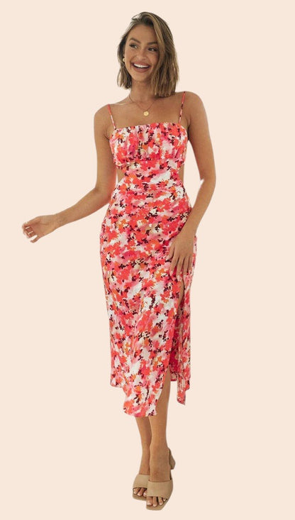 Sweet Blossom Floral Midi Dress
