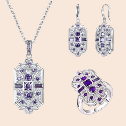 Royal Zircon Jewelry Set – Timeless Elegance Collection