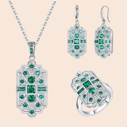 Royal Zircon Jewelry Set – Timeless Elegance Collection