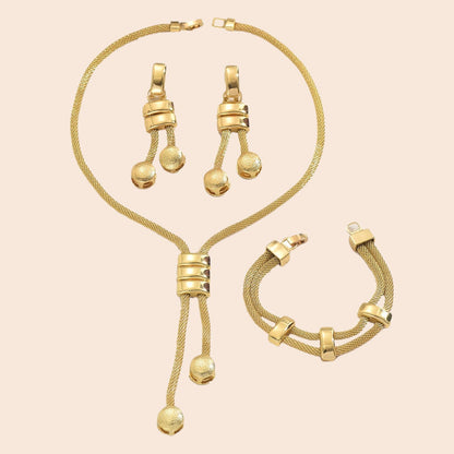 18K Gold Luxe Jewelry Set – Modern Minimal Elegance