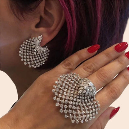 Crystal Cascade Statement Jewelry Set – Luxe Evening Glamour