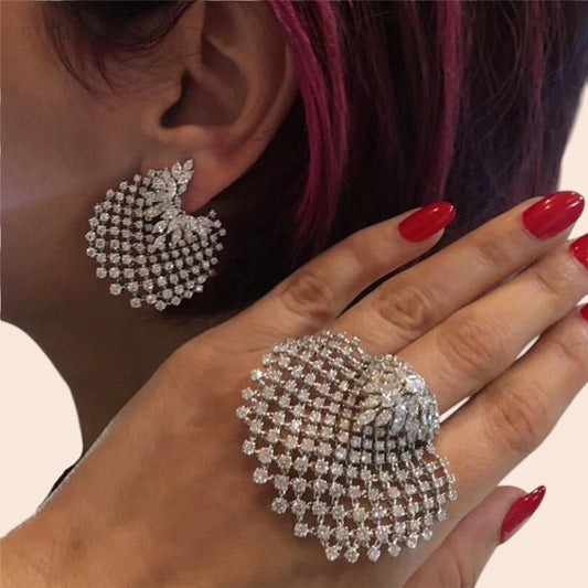 Crystal Cascade Statement Jewelry Set – Luxe Evening Glamour